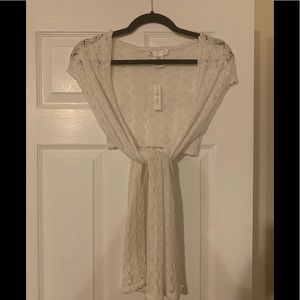 WHBM White light weight shrug NWT Small fits SM-M